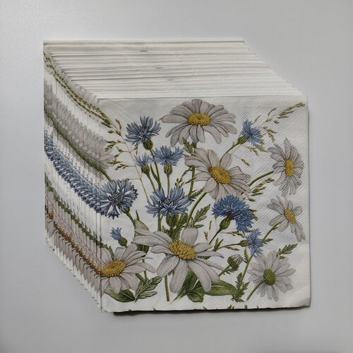 3层加厚小雏菊印花派对纸巾 3-ply Daisy Flower Party Napkins