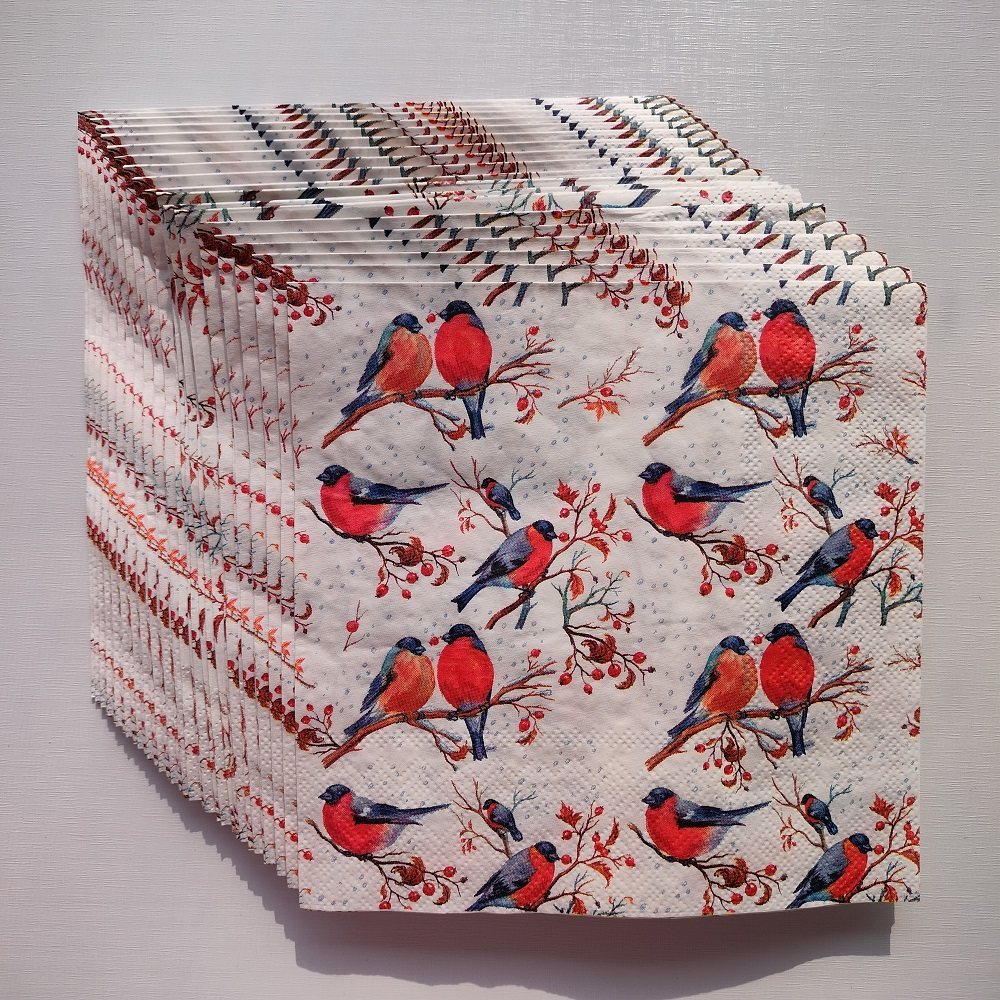 Spring Birds New Year Paper Napkins Decoupage 小鸟新年餐巾纸,洗护清洁剂/卫生巾/纸/香薰,餐巾纸,淘宝优惠券,粉丝福利购,淘宝优惠卷