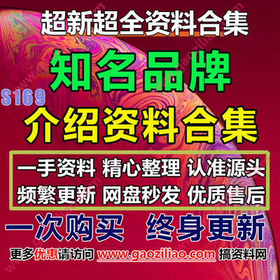 24.5月更96份知名公司代理品牌IP故事产品介绍ppt案例(代写文案)