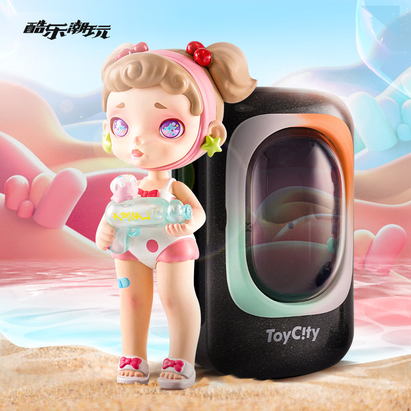 酷乐潮玩 玩具城市laura泳池大作战系列盲盒太空舱潮流摆件礼物