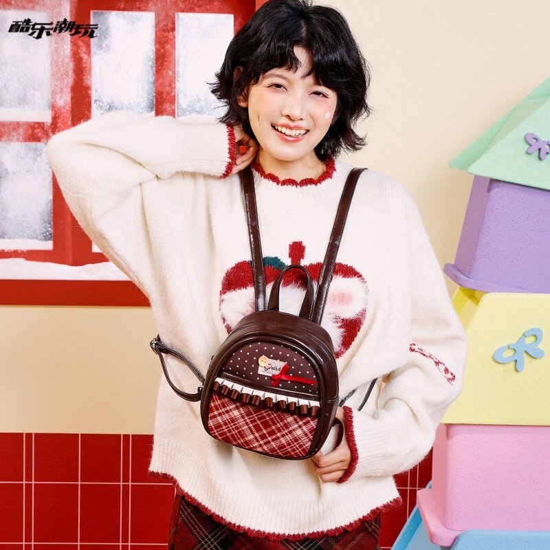 酷乐潮玩甜心莓莓星星斜挎包可爱mini双肩包圣诞氛围单肩手提包包