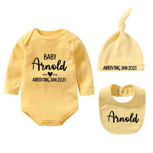 Newborn Baby Boy Girl Clothes满月百天宝宝定制名字爬服连体衣