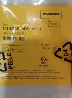 图尔克开Ni3-EG08K-AP6X-V113 BI2U-EG08K-AN6X BI1,5 H1341 Y1X