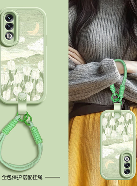 绿色风景适用OPPOK12手机壳k11/k11x保护套k10pro新款k10x春夏新年挂绳k7女款k12硅胶oppok11可背oppo网红k10