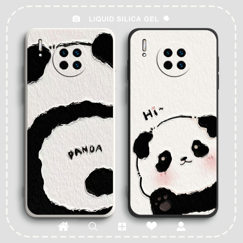 小熊猫适用华为mate40手机壳30pro保护套20/mate50女mt40e新款液态40epro女款m30全包防摔20x新年mata30