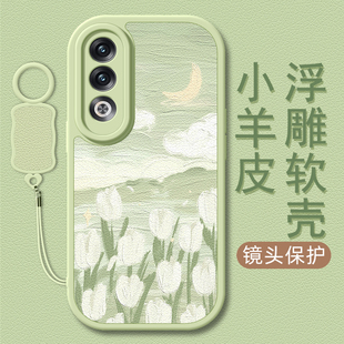 郁金香适用OPPOK12手机壳k11/k11x小羊皮k10pro新款k10x挂绳k7女款k12硅胶k11卡通oppo网红k10可爱