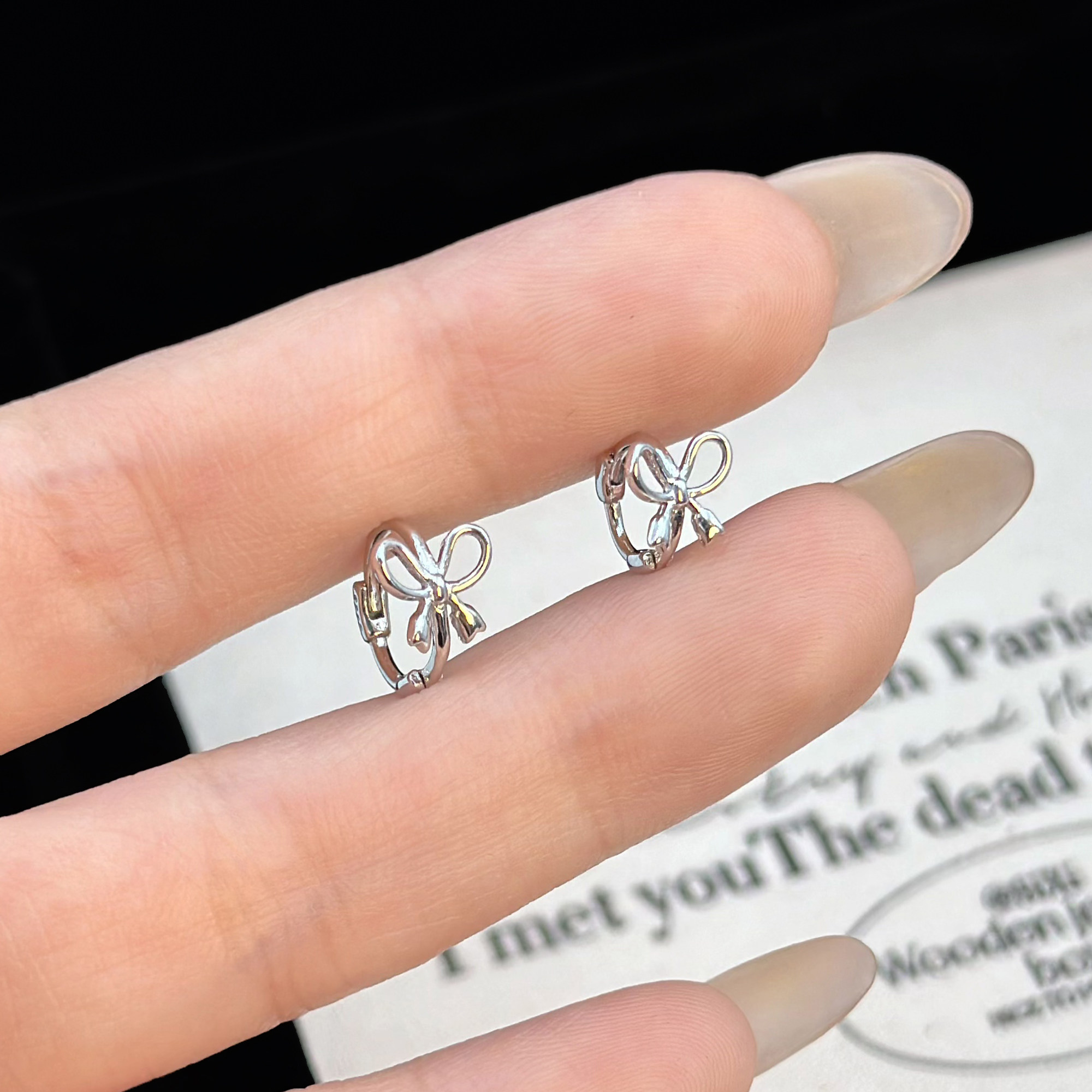 心美眼2025新品素色蝴蝶结小耳圈耳环单只简约小耳朵耳边骨免摘取,饰品/流行首饰/时尚饰品新,耳钉,淘宝优惠券,粉丝福利购,淘宝优惠卷