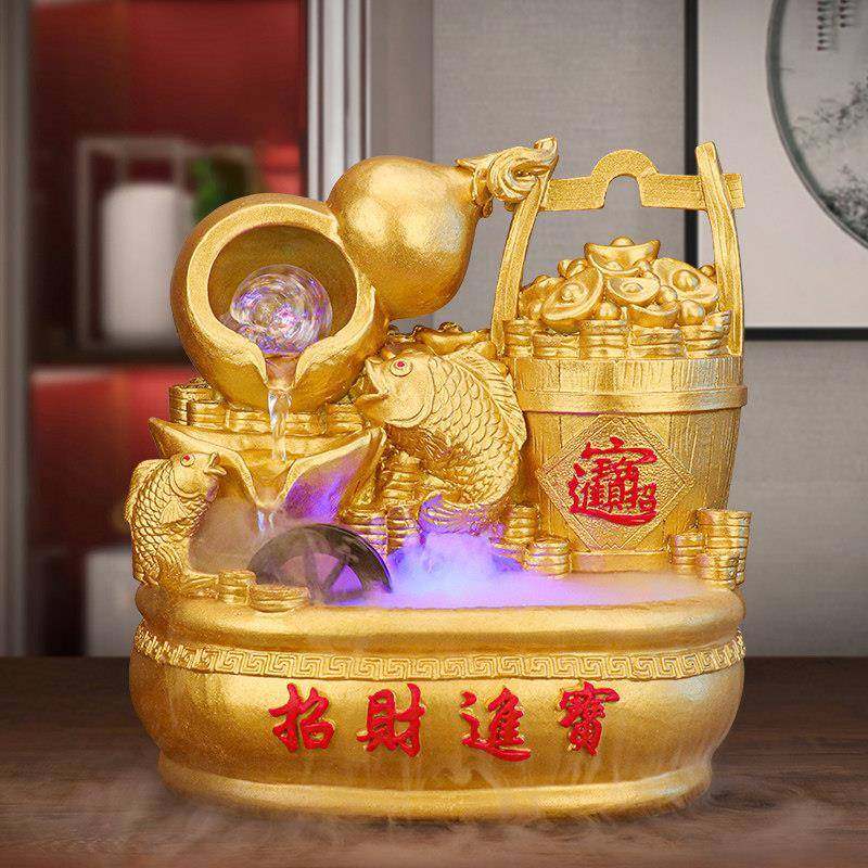 招财风水摆件流水鱼缸水循环加湿器客厅办公室装饰品乔迁开业礼品,家居饰品,流水摆件,淘宝优惠券,粉丝福利购,淘宝优惠卷