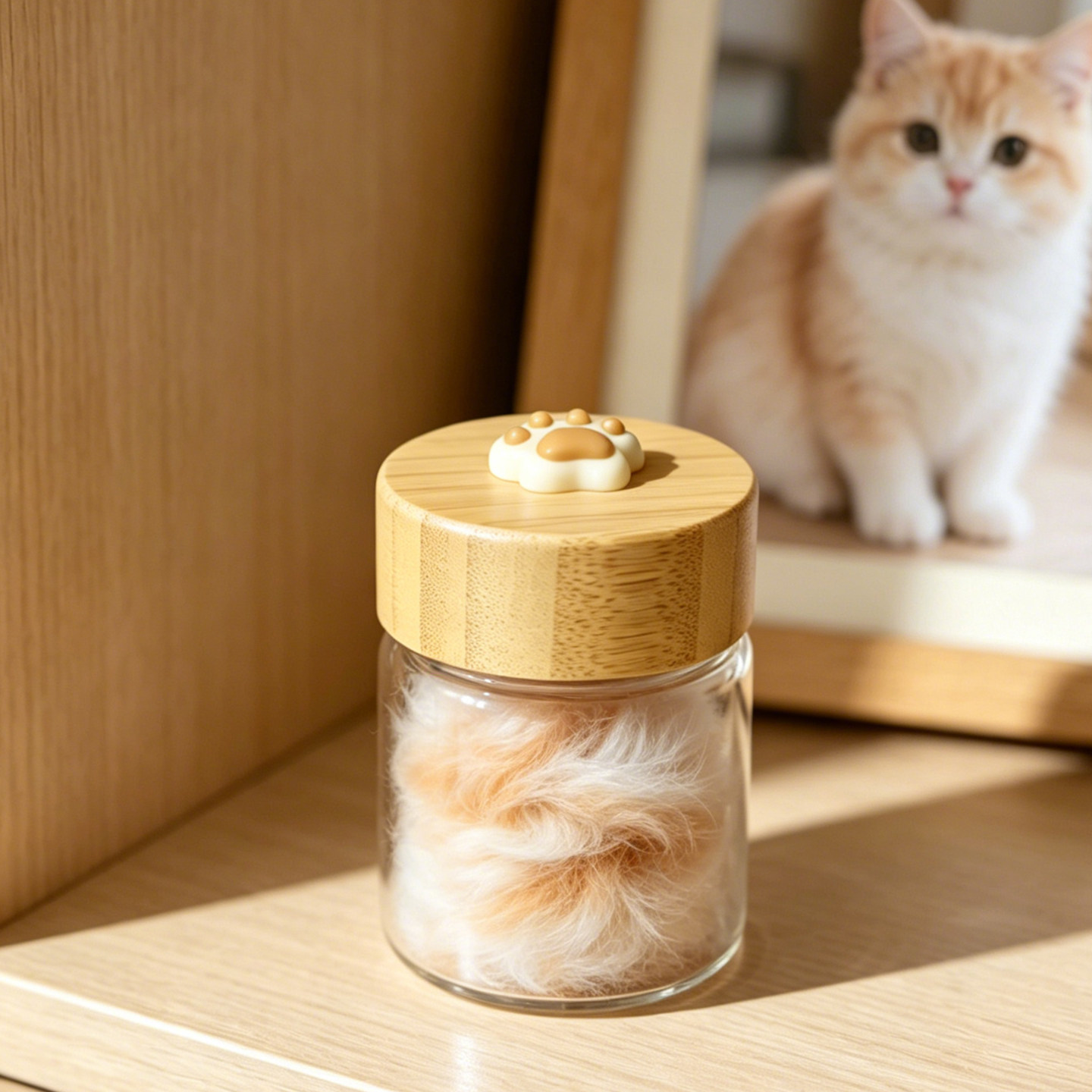 宠物毛发牙齿收藏瓶 猫猫狗仓鼠兔乳牙胡须收集瓶 高透玻璃纪念瓶
