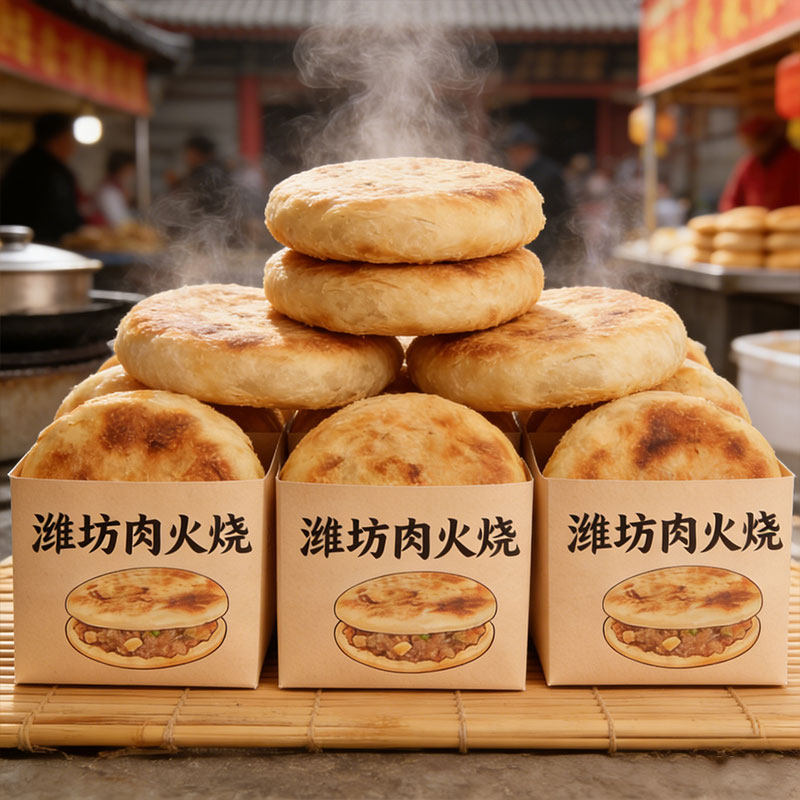 【变质包赔】潍县肉火烧摆摊专用猪肉馅饼鲜肉饼真空包装半成品