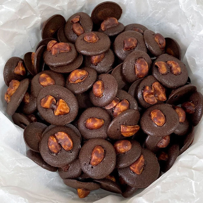 夏威夷果巧克力饼干可可脆片坚果杏仁薄脆饼干脆片网红闲零食小吃