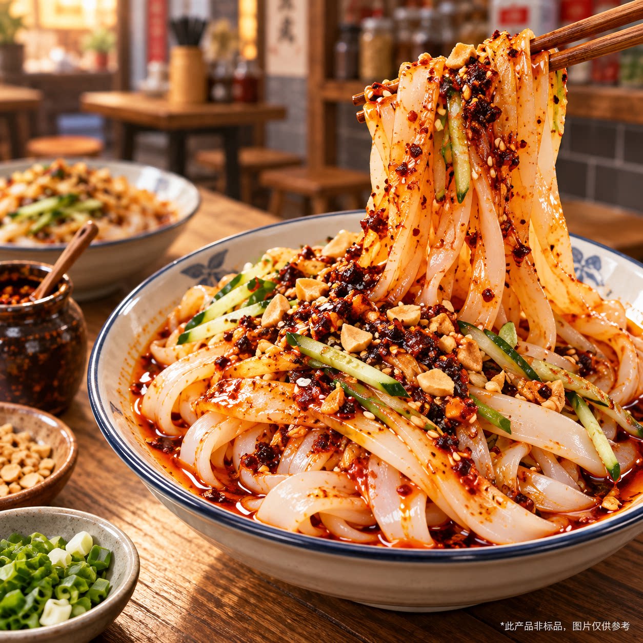 【【即食小吃】】汉中米皮美味正宗香辣细米皮开袋即食营养大份