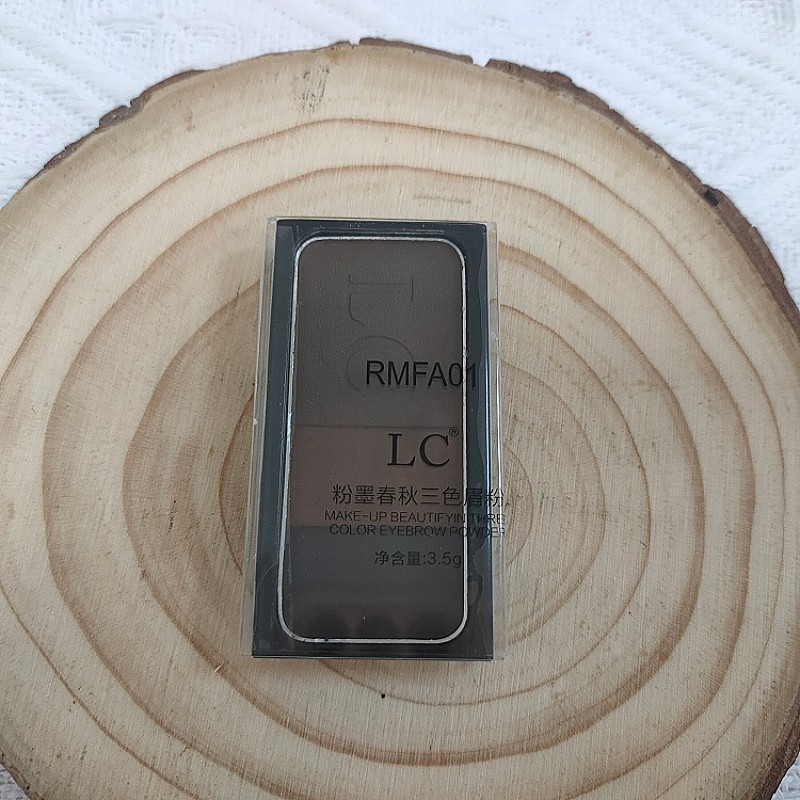 LC粉墨春秋三色眉粉3.5g大地色三色盘修容高光眼影鼻影一体盘