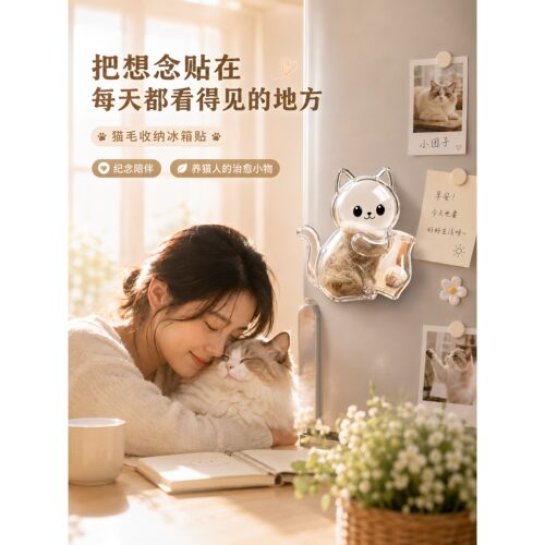 猫毛胡须收集猫冰箱贴