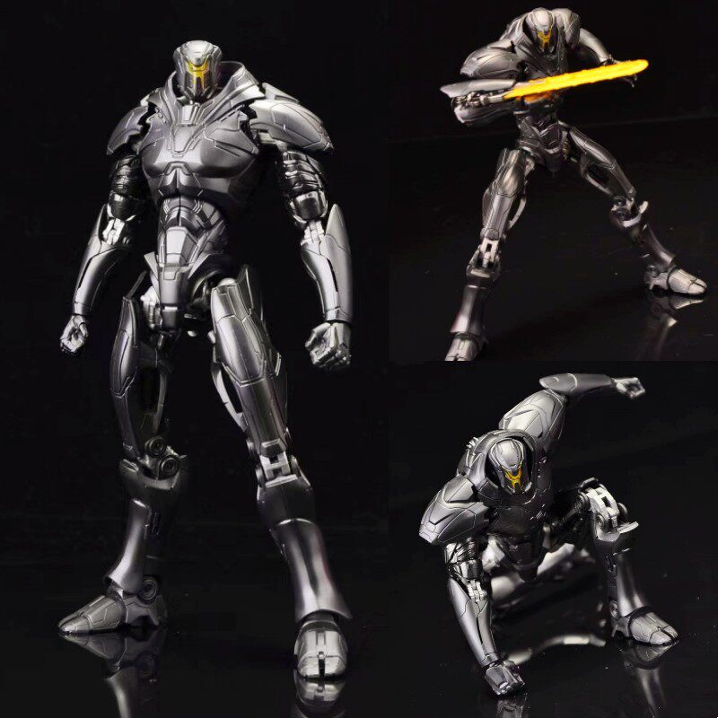 万代环太平洋2机甲模型复仇狂怒黑曜石手办流浪者送男孩玩具可动