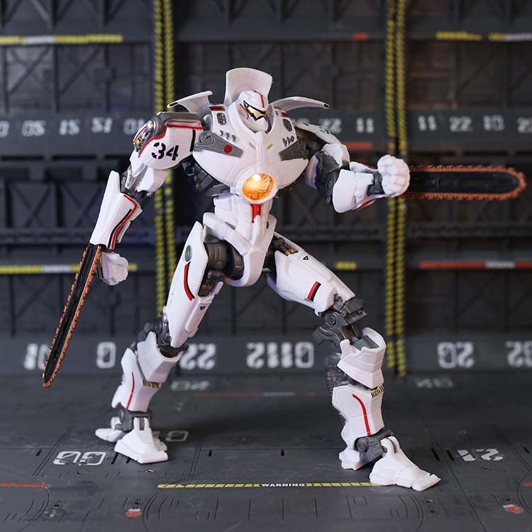 新品 环太平洋2白色发光流浪者机甲改色重涂限定可动人偶高度20cm