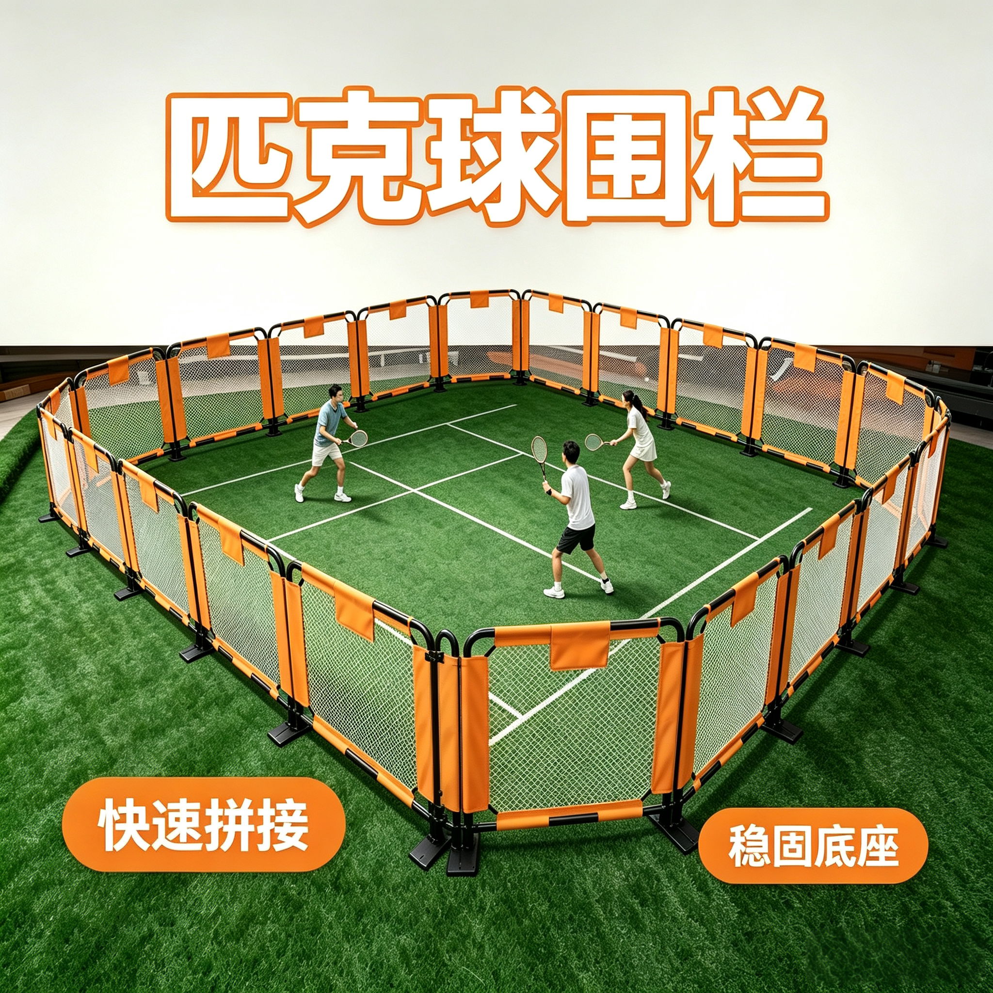 匹克球场地围挡板乒乓球围挡体育比赛活动护栏户外隔断围栏定制
