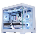 玩嘉孤勇者雪白色电脑机箱台式 360水冷全侧透ITX 机MATX海景房240