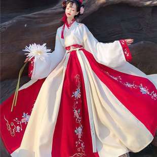 汉服整套出租原创明魏晋中国风超仙小清新写真走秀舞蹈演出服租赁