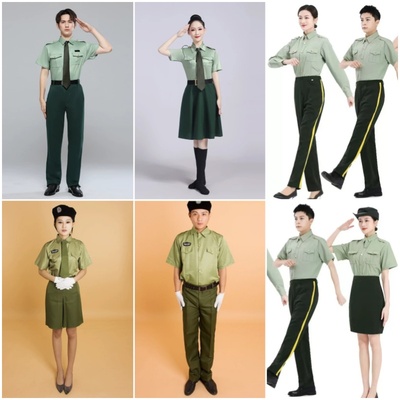 出租演出服军旅军鼓现代连衣裙服装成人警花服饰男女款全套表演服
