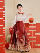 动香重工马面裙云肩敬酒订婚服新中式 汉服出租新款 罗袖 伴娘服租赁