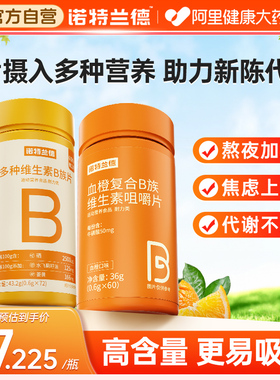诺特兰德血橙复合b族维生素咀嚼片60粒b族组合高含量更易吸收