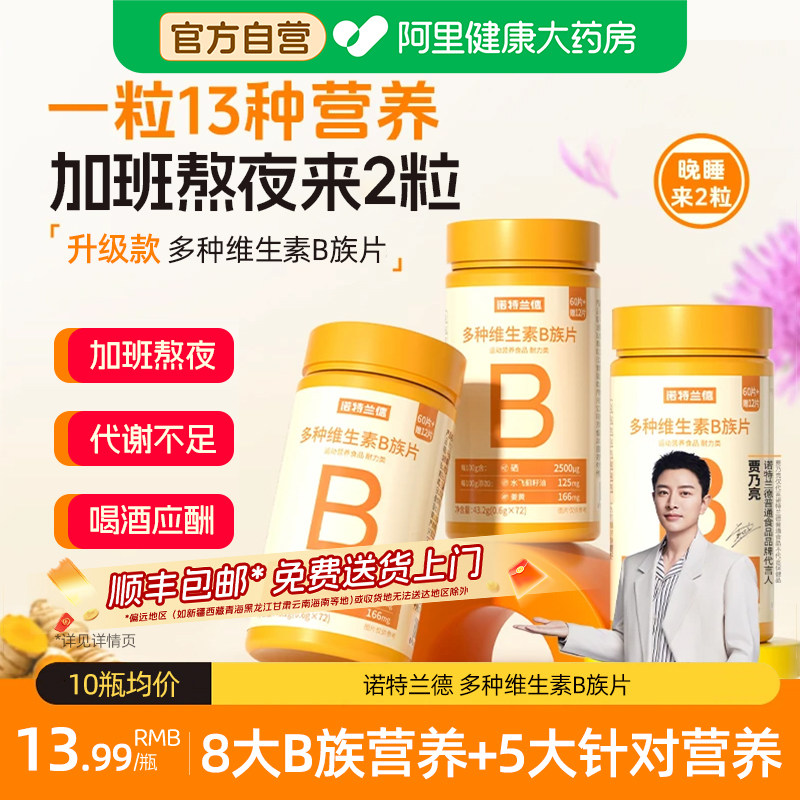 诺特兰德多种维生素B族片升级复合咀嚼片水飞蓟姜黄牛磺酸