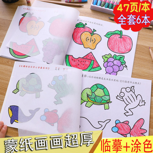 孩子临幕小童模拟动物植物图画本