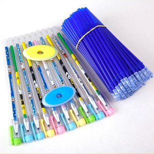 可擦笔笔芯好写好擦3-5年级0.5mm热磨可擦魔力擦魔易擦笔芯全针管晶蓝黑色摩擦笔小学生可擦中性笔笔芯批发