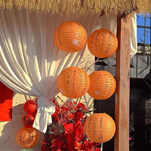 新中式书法灯笼装饰节日氛围感灯笼新年春节元旦场景布置装饰灯笼
