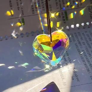 爱心太阳捕手光之立方卧室高颜值桌面摆件五彩透光创意爱心宝石送