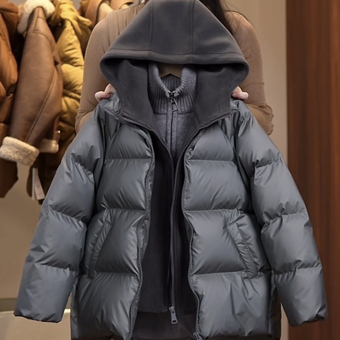 男童加厚羽绒棉服2025新款冬季儿童假两件中大童保暖棉服外套