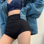 高腰热裤 黑色百搭超短裤 女新款 显瘦辣妹酒吧酒吧夜场爵士跳舞jazz