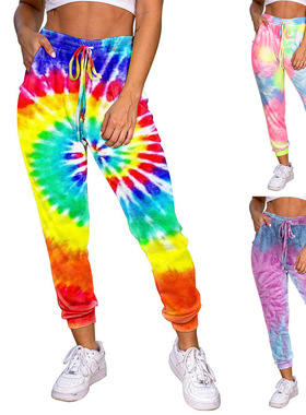 Women's tie dye home clothes, sports pants扎染家居服裤子女