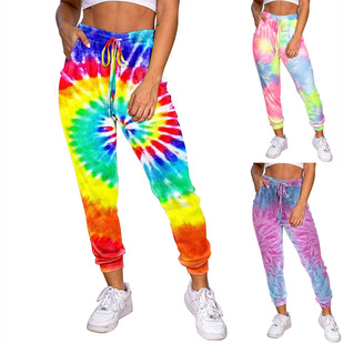 Women's tie dye home clothes, sports pants扎染家居服裤子女