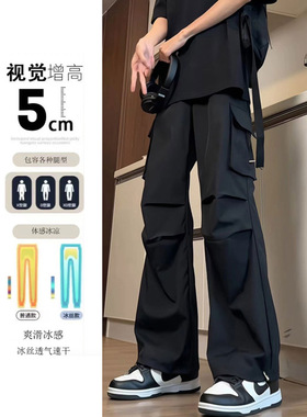 Men straight tube workwear, loose paratrooper pants男工装裤