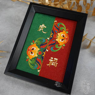 【原创】非遗掐丝珐琅彩画虎福云南特色新年虎年礼物 手工制作