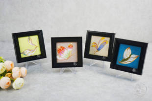 【原创】非遗非遗手工掐丝珐琅彩画《四时蝶灵》云南特色 伴手礼