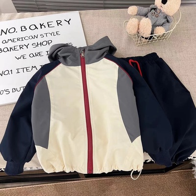 秋季套装女款儿童运动外套裤帅气