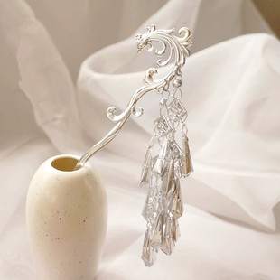 苗族头饰苗银流苏发夹发钗古风汉服配饰凤凰发饰银铃古装民族古典