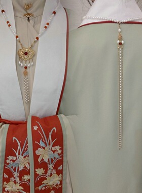 合金仿珍珠流苏背云款