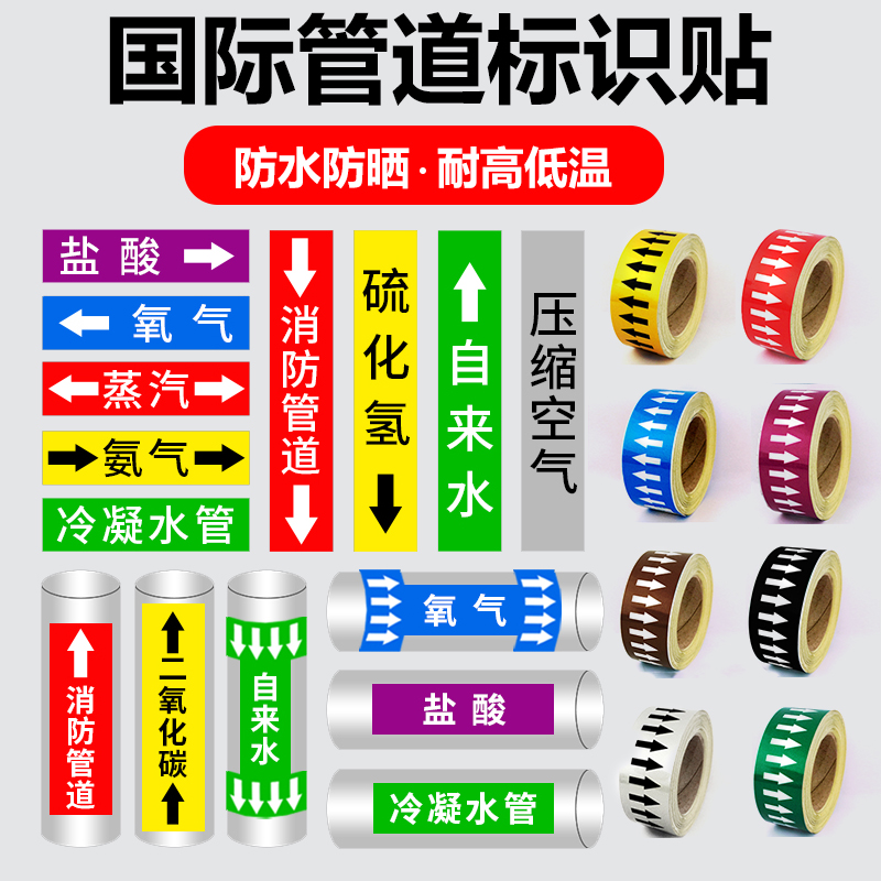 流向箭头管道压缩天然气反光膜