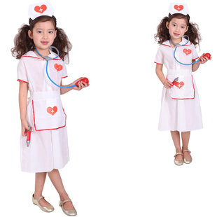 万圣节儿童服装cosplay医生服装角色扮演幼儿园护士职业表演出服