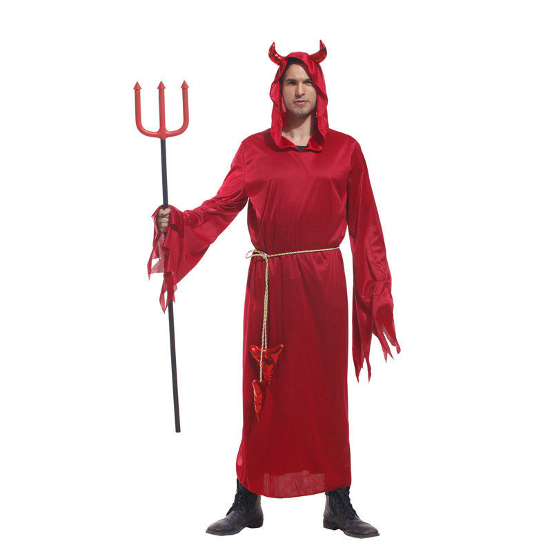 万圣节cosplay服装男化妆舞会恶魔cos吸血鬼服成人红魔长袍王子服