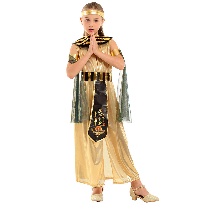 万圣节儿童服装cosplay埃及法老化妆舞会埃及皇后公主裙演出服
