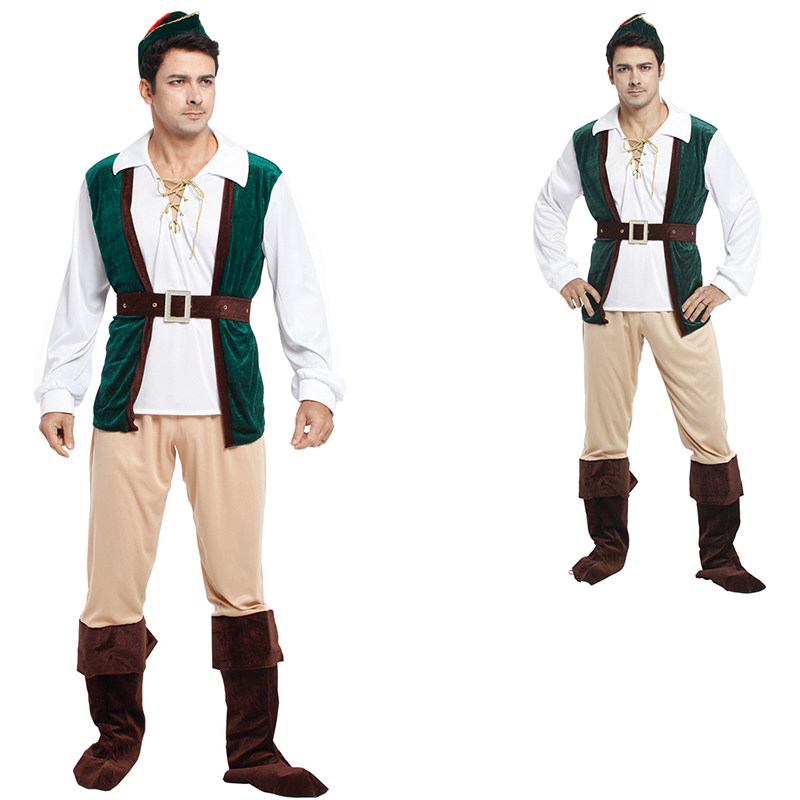 万圣节成人服装cosplay王子服装扮表演服男化妆舞会猎人服演出服