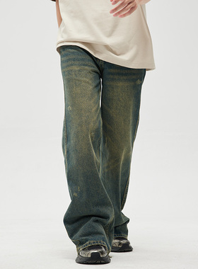 ZOOMLENS 重工洗水+炒色 美式复古宽松直筒裤男女同款