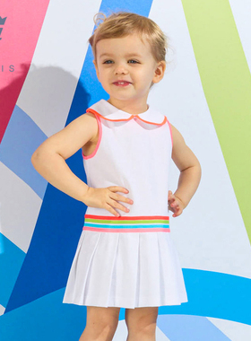 Jacadi亚卡迪法国女小童纯棉连衣裙夏季新品女宝A类裙子2038577