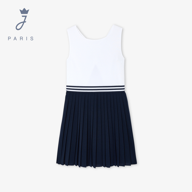 Jacadi亚卡迪法国女童连衣裙2025夏季新品中大童无袖裙子2041864