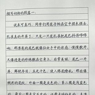 小学优美段落横线格考试卷面提分硬笔楷书书写练习横线格练字帖